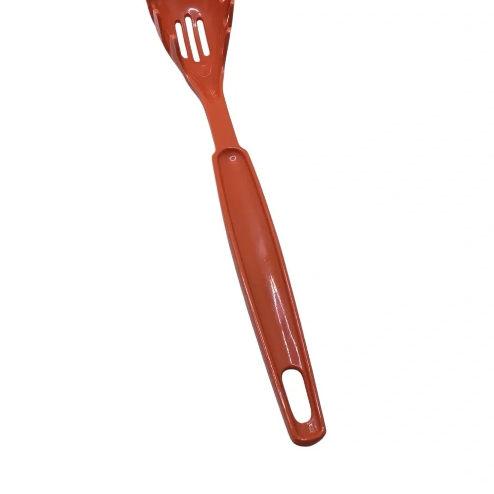 Ekco Pasta Server Spaghetti Spoon Orange Heat-Resistant Nylon Slotted Utensil